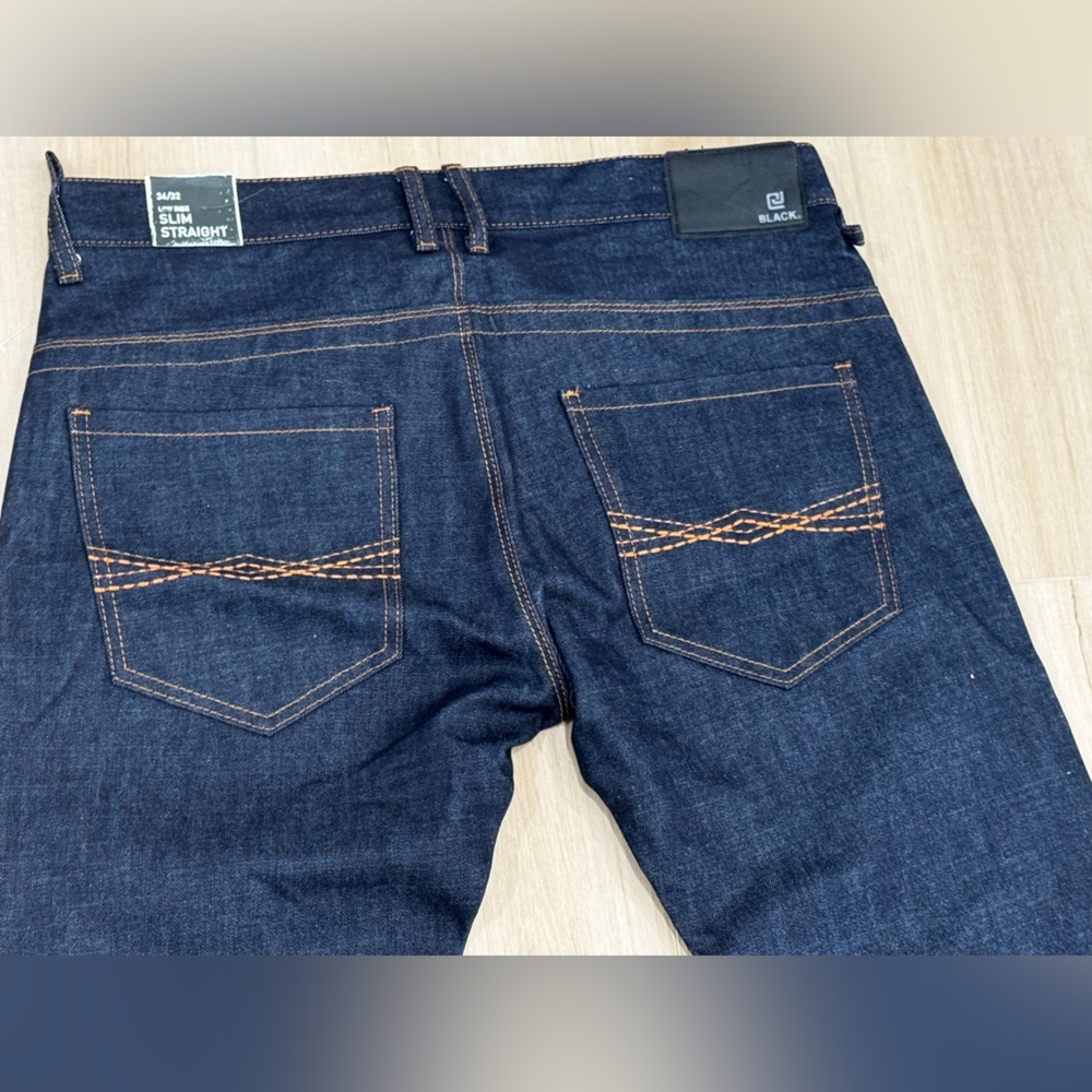 NWT Black Brand Men's Deep Indigo Low Rise Slim Straight Jeans - Picture 6 of 6